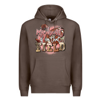 Coffee my heart is on that field Premium Hoodie - FaDigitalArtStudio