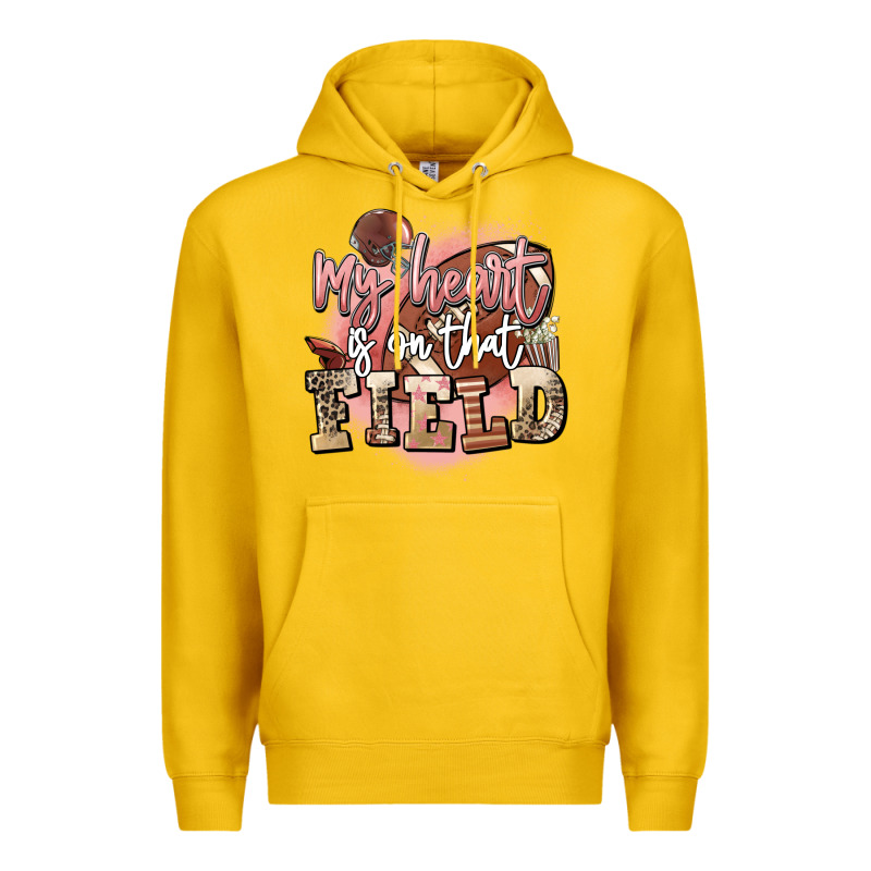 My Heart Is On That Field Premium Hoodie by FaDigitalArtStudio | Teevron