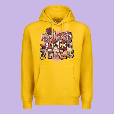 My Heart Is On That Field Premium Hoodie Designed By Fadigitalartstudio