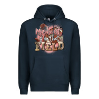Navy my heart is on that field Premium Hoodie - FaDigitalArtStudio