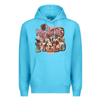 Ocean Blue my heart is on that field Premium Hoodie - FaDigitalArtStudio