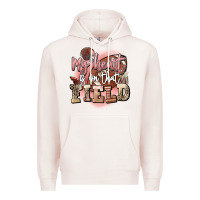 Pale Pink my heart is on that field Premium Hoodie - FaDigitalArtStudio