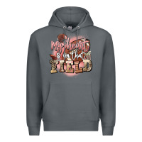 Rock my heart is on that field Premium Hoodie - FaDigitalArtStudio