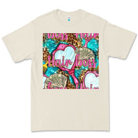 Bone hair boss and hand mirror with money and leopard seamless pattern bbs Premium Tee - BundleAndBundleShop