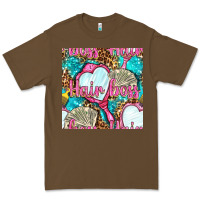 Cacao hair boss and hand mirror with money and leopard seamless pattern bbs Premium Tee - BundleAndBundleShop