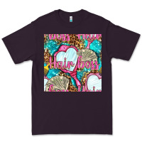 Plum hair boss and hand mirror with money and leopard seamless pattern bbs Premium Tee - BundleAndBundleShop