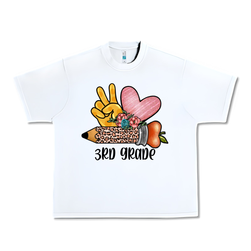 Peace Love 3rd Grade Urban Heavy Tee by JahusDesignShop | Teevron