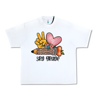 White peace love 3rd grade Urban Heavy Tee - JahusDesignShop