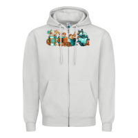 Dove Grey Winter Coffee Cups Zipper Hoodie - FaDigitalArtStudio