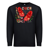 Black christmas crocin around the tree Premium Sweatshirt - CowhideDigitalArt