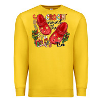 Lemon christmas crocin around the tree Premium Sweatshirt - CowhideDigitalArt