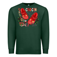 Sports Green christmas crocin around the tree Premium Sweatshirt - CowhideDigitalArt