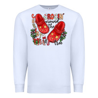 White christmas crocin around the tree Premium Sweatshirt - CowhideDigitalArt