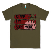Army Green surf, sleep, eat Classic Tee - Bettercallsaul