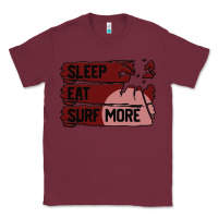 Burgundy surf, sleep, eat Classic Tee - Bettercallsaul