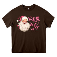 Chocolate Brown santa and co Heavy Core Tee - MaliasSmallBusiness