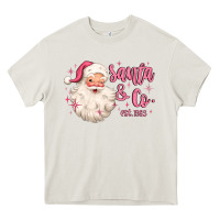 Cream santa and co Heavy Core Tee - MaliasSmallBusiness