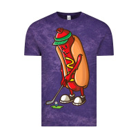 Cloud Purple Funny Golfing Hot Dog Golf Gifts Shirts for Men Boys Golfer Vintage Tee - maiPhamDesign