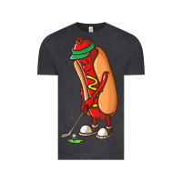 Vintage Black Funny Golfing Hot Dog Golf Gifts Shirts for Men Boys Golfer Vintage Tee - maiPhamDesign
