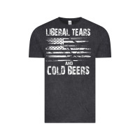 Vintage Black liberal tears and cold beers   funny political t shirt Vintage Tee - maiPhamDesign