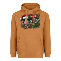 Meerkat merry christmas cow Heavyweight Hoodie - CowhideDigitalArt