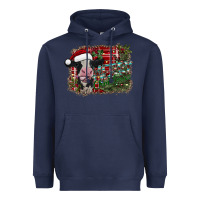 Navy merry christmas cow Heavyweight Hoodie - CowhideDigitalArt