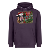 Plum merry christmas cow Heavyweight Hoodie - CowhideDigitalArt