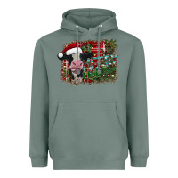 Sage merry christmas cow Heavyweight Hoodie - CowhideDigitalArt