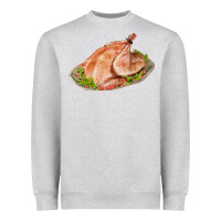 Heather Grey turkey fa element 1 Heavyweight Sweatshirt - FaDigitalArtStudio
