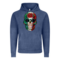 Vintage Denim Mexican Skull Vintage Hoodie - texasbilliewilder