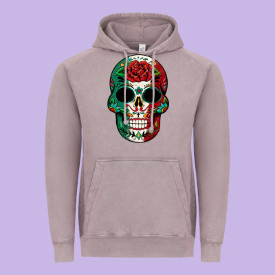 Mexican Skull Vintage Hoodie Designed By Texasbilliewilder