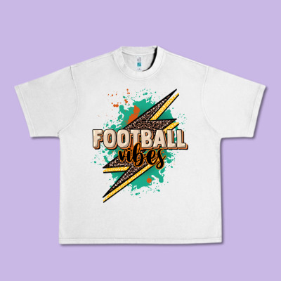 Football Vibes Urban Heavy Tee Designed By Nancycooperartshop