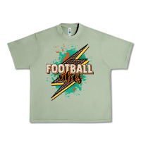 Oil Green Football vibes Urban Heavy Tee - NancyCooperArtShop