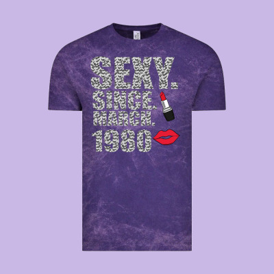 Sexy Since March 1980 Vintage Tee Designed By Bettercallsaul