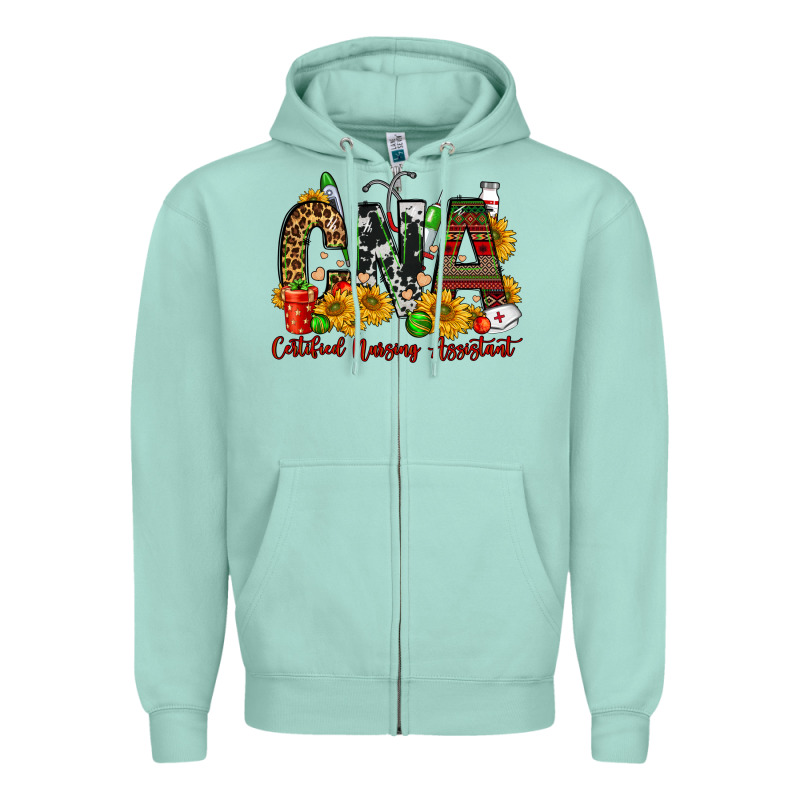 Christmas Cna Certified Nursing Assistant Zipper Hoodie by FaDigitalArtStudio | Teevron