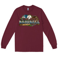 Burgundy Wild about Baseball Long Sleeve Tee - HowdyJamesFarm