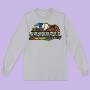 Wild About Baseball Long Sleeve Tee Designed By Howdyjamesfarm