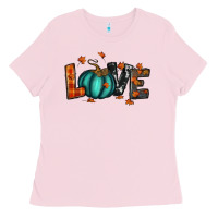 Bubblegum Pink fall love Ladies Tee - RanaPortraitStore