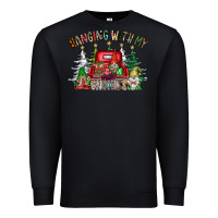 Black hanging with my gnomies Premium Sweatshirt - CowhideDigitalArt
