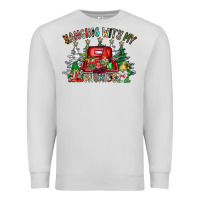 Dove Grey hanging with my gnomies Premium Sweatshirt - CowhideDigitalArt