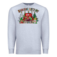 Heather Grey hanging with my gnomies Premium Sweatshirt - CowhideDigitalArt