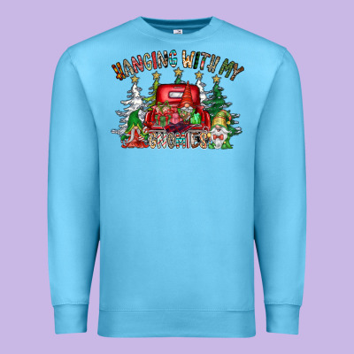 Hanging With My Gnomies Premium Sweatshirt Designed By Cowhidedigitalart
