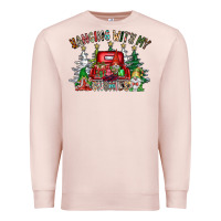 Pale Pink hanging with my gnomies Premium Sweatshirt - CowhideDigitalArt