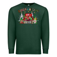 Sports Green hanging with my gnomies Premium Sweatshirt - CowhideDigitalArt