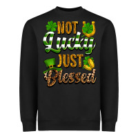 Black St. Patrick's Not lucky just blessed Heavyweight Sweatshirt - OliviaCreatesArt