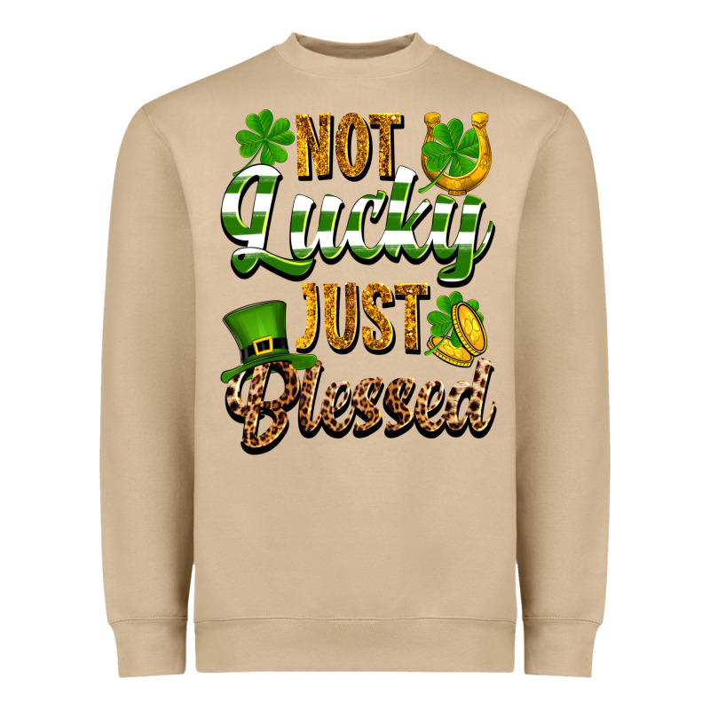 St. Patrick's Not Lucky Just Blessed Heavyweight Sweatshirt by OliviaCreatesArt | Teevron