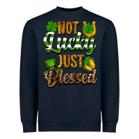 Navy St. Patrick's Not lucky just blessed Heavyweight Sweatshirt - OliviaCreatesArt