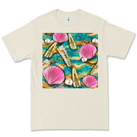 Bone hair clasp and sea shells with leopard beach seamless pattern bbs Premium Tee - BundleAndBundleShop