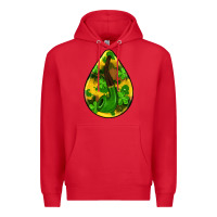 Red st.patrick's teardrop earrings Premium Hoodie - FaDigitalArtStudio