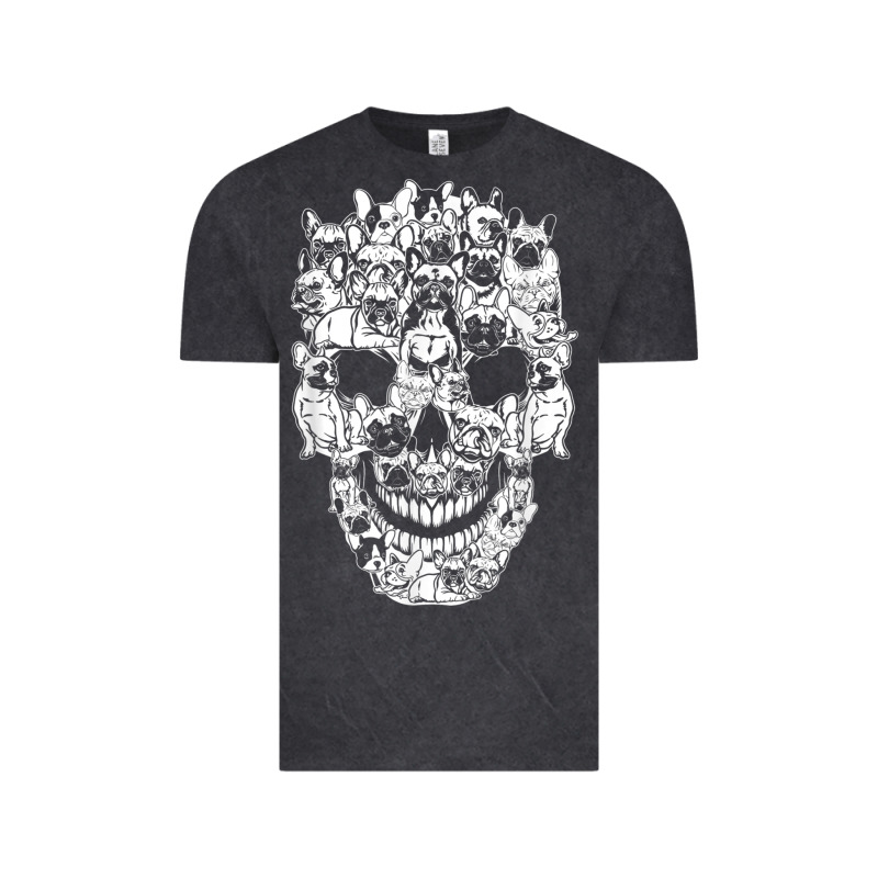 Matching Family French Bulldog Dog Skull Costume Halloween Vintage Tee by maiPhamDesign | Teevron
